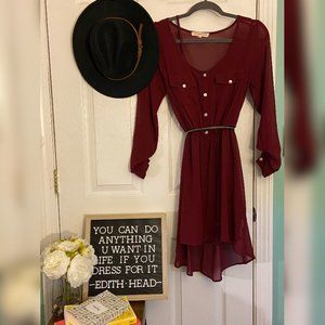 Boho high low Mini dress